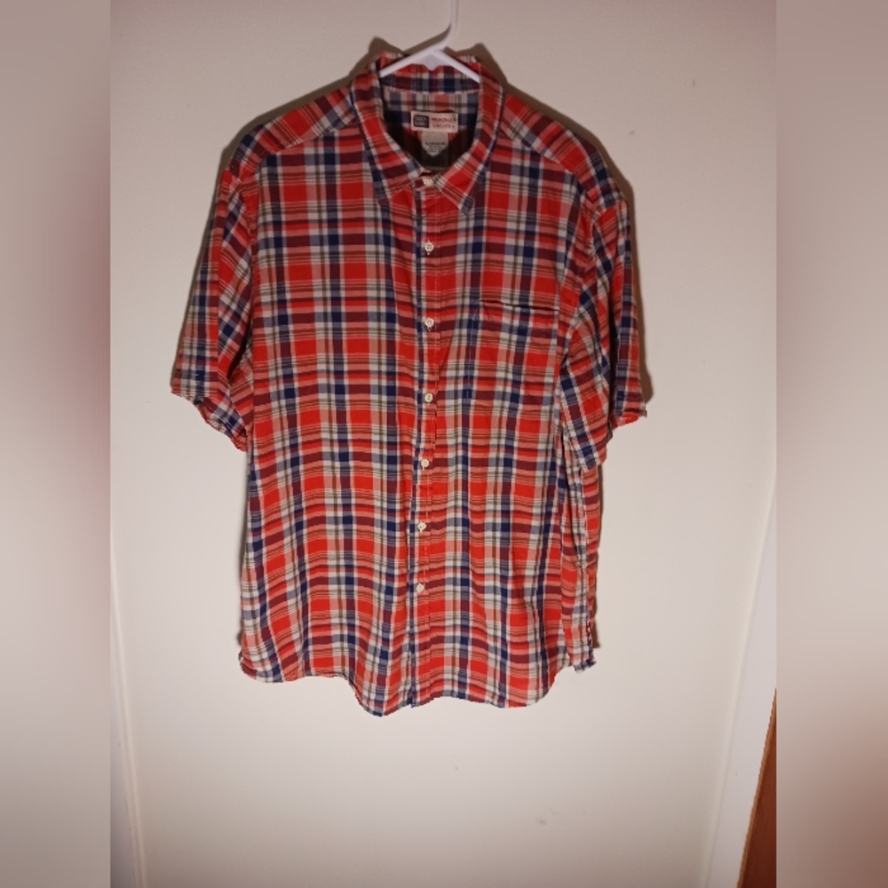 Faded Glory Men's Plaid Short Sleeve Shirt XL